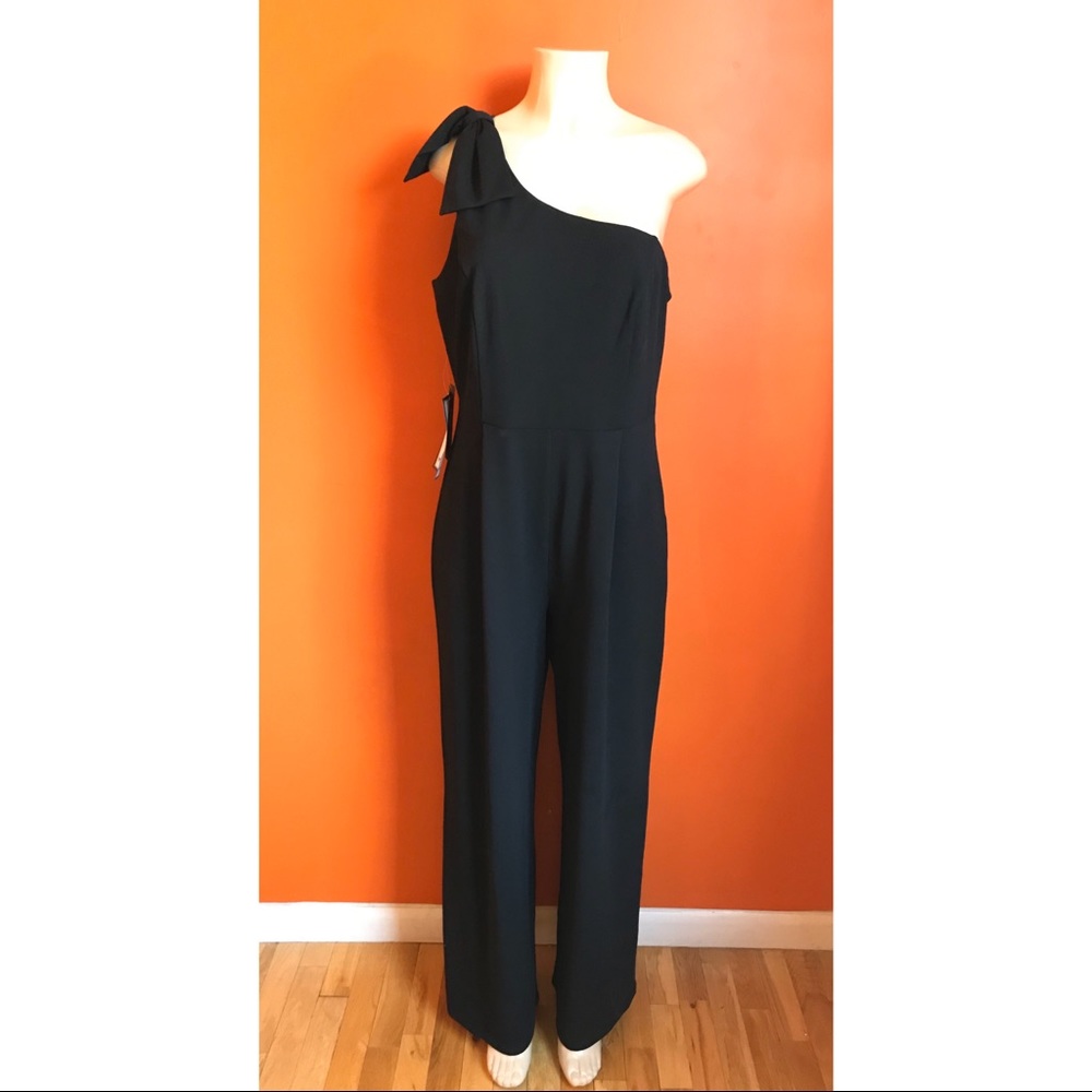 Woman’s Bebe Bow Shoulder Jumpsuit - Picture 2 of 5
